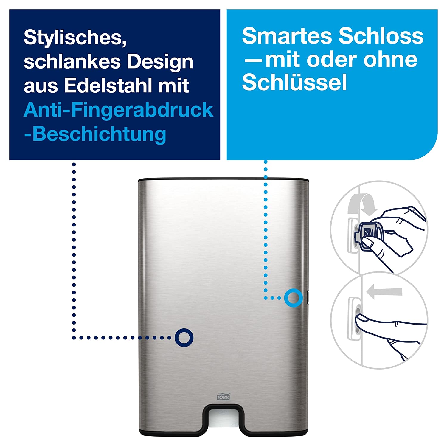 TORK Papierhandtuchspender Elevation Xpress H2 460004 Edelstahl - Silber TORK Papierhandtuchspender Elevation Xpress H2 460004 Edelstahl - Silber